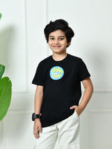 100% Cotton Playful Banana Board T-shirt – Black