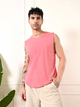 Easy-Wear Solid Peach Cotton Sando