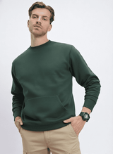 Ultra-Warm Fleece Sweatshirt - Bottle Green