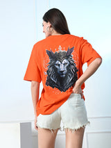 Classic 100% Cotton Lioness T-shirt – Orange
