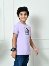 100% Cotton Playful Lazy Panda T-shirt – Lavender