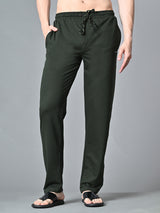 Essential Regular Fit Cotton Track Pant - Green