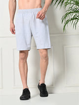Easy Multi-Pocket Cotton Shorts – Melange Grey
