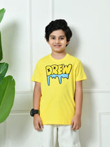 100% Cotton Playful Drew T-shirt – Yellow