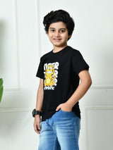 100% Cotton Playful Optimistic T-shirt – Black