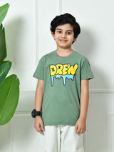 100% Cotton Playful Drew T-shirt – Pista Green