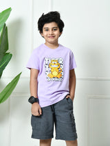 100% Cotton Playful Optimistic T-shirt – Lavender