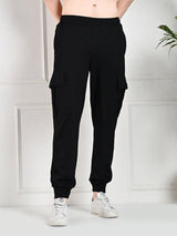 Utility Cargo Jogger with Pockets - Black