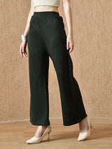 Women's Signature Cotton Flared Pant - Bottle Green