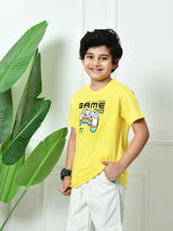 100% Cotton Playful Gaming T-shirt – Yellow