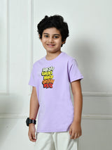 100% Cotton Playful ABCD T-shirt – Lavender