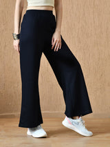 Women's Signature Cotton Flared Pant - Navy Blue