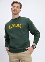Ultra-Warm Fleece Sweatshirt - Bottle Green - Cleveland