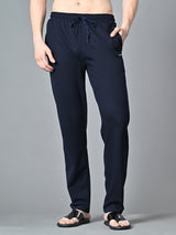 Essential Regular Fit Cotton Track Pant – Navy Blue