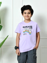 100% Cotton Playful Gaming T-shirt – Lavender