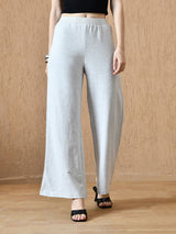 Women's Signature Cotton Flared Pant - Melange Grey