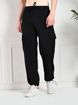 All-Weather Cargo Jogger with Pockets - Black