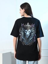 Classic 100% Cotton Lioness T-shirt - Black