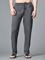 Essential Regular Fit Cotton Track Pant - Charcoal