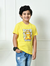 100% Cotton Playful Optimistic T-shirt – Yellow