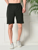 Easy Multi-Pocket Cotton Shorts – Bottle Green