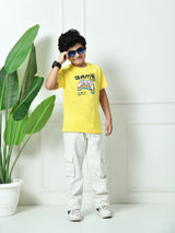 100% Cotton Playful Gaming T-shirt – Yellow