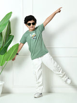 100% Cotton Playful Be Cool T-shirt – Pista Green