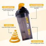 Cyclone Blender Shaker 700ml Leakproof for Protein & Preworkout - Yellow