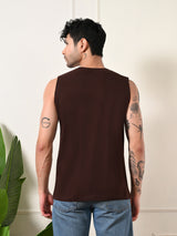Easy-Wear Solid Coffee Cotton Sando