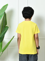 100% Cotton Playful Lazy Panda T-shirt – Yellow