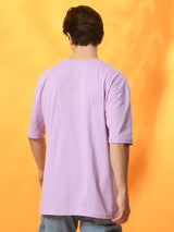 Relaxed Oversized 100% Cotton Solid Tee – Lavender