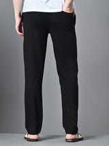 Essential Regular Fit Cotton Track Pant - Black