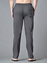 Essential Regular Fit Cotton Track Pant - Charcoal