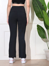 Effortless Women's Lycra Flared Tights - Black