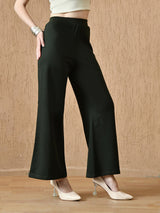 Women's Signature Cotton Flared Pant - Bottle Green
