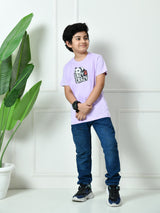 100% Cotton Playful Lazy Panda T-shirt – Lavender