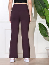 Effortless Women's Lycra Flared Tights - Wine