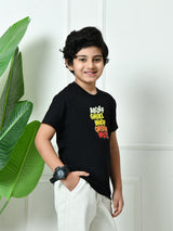 100% Cotton Playful ABCD T-shirt – Black