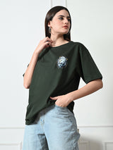 Classic 100% Cotton Lioness T-shirt – Green