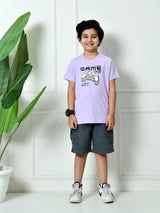 100% Cotton Playful Gaming T-shirt – Lavender