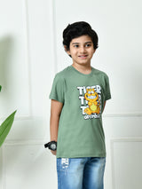 100% Cotton Playful Optimistic T-shirt – Pista Green