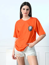 Classic 100% Cotton Lioness T-shirt – Orange