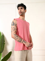 Easy-Wear Solid Peach Cotton Sando