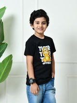 100% Cotton Playful Optimistic T-shirt – Black