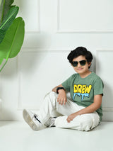 100% Cotton Playful Drew T-shirt – Pista Green