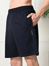 Easy Multi-Pocket Cotton Shorts – Navy Blue