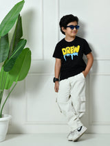 100% Cotton Playful Drew T-shirt – Black