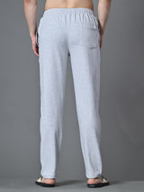 Essential Regular Fit Cotton Track Pant – Melange Grey
