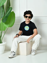 100% Cotton Playful Banana Board T-shirt – Black