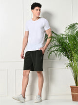 Easy Multi-Pocket Cotton Shorts – Bottle Green